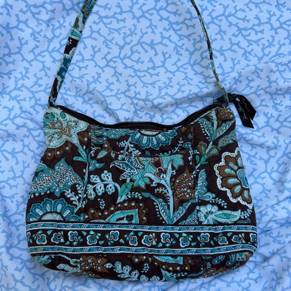 Vintage Vera Bradley “Java Blue” pattern, slouchy shoulder bag - Picture 1 of 7